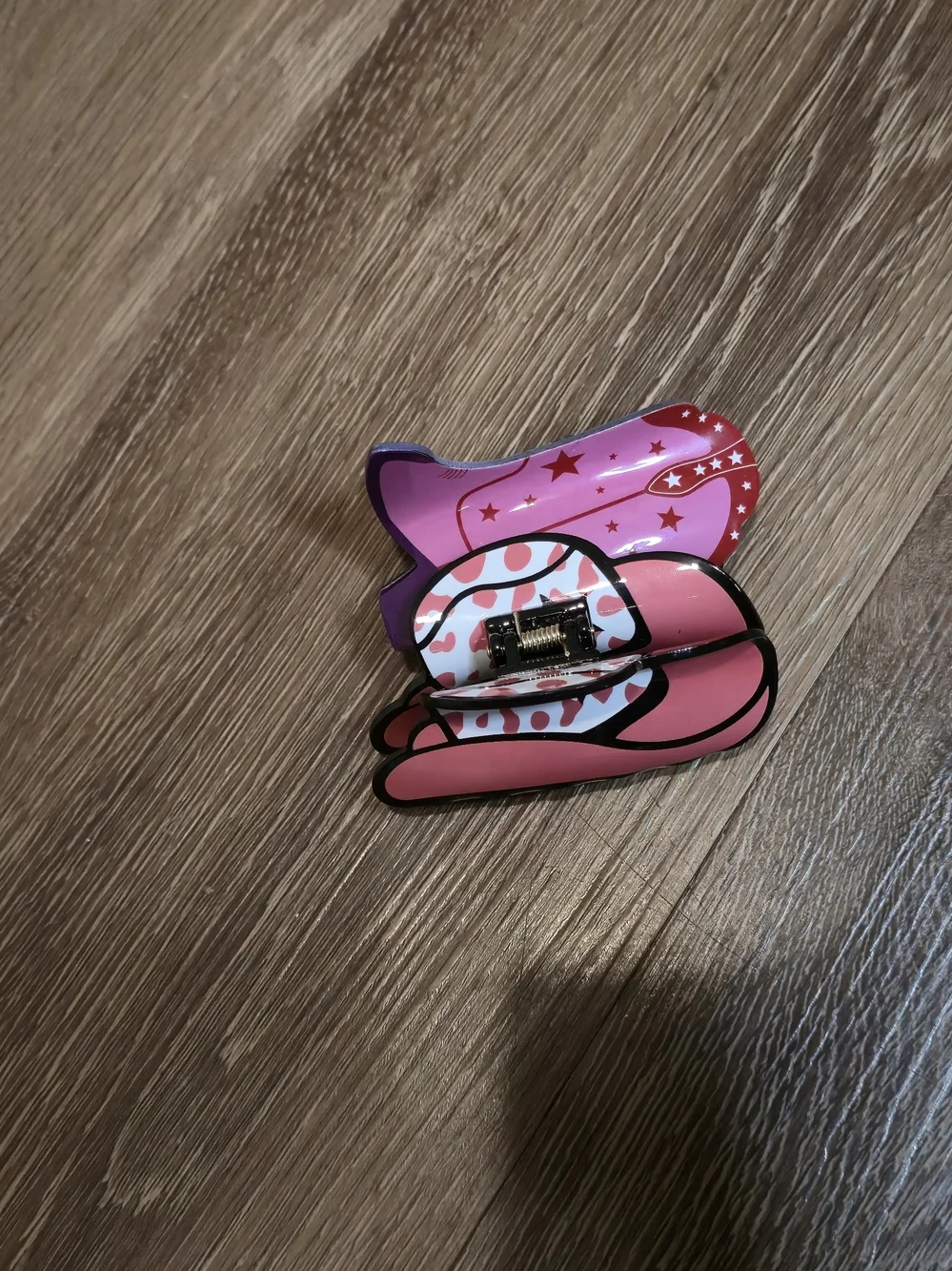 Cute Pink & Purple Cowgirl Hair Clips